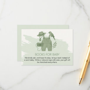 Carte D'accompagnement Livres de Baby shower Little Explorer pour bébé