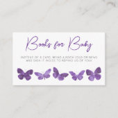 Carte D'accompagnement Livres de Baby shower papillon pour bébé (Devant)
