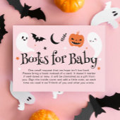 Carte D'accompagnement Livres de Baby shower Pink Halloween pour bébé