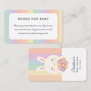 Carte D'accompagnement Livres de Baby Shower pour Bébé Fille ou Garçon La
