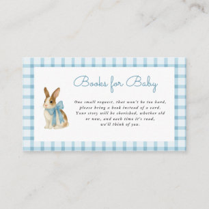 Carte D'accompagnement Livres de Baby Shower pour bébé garçon Vintage Bun