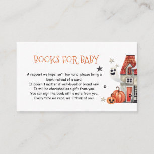Carte D'accompagnement Livres de baby shower pour bébé Halloween Boîtier