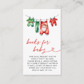 Carte D'accompagnement Livres de Baby shower Red Christmas Père Noël pour (Devant)