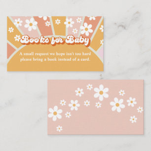 Carte D'accompagnement Livres de Baby shower rétro pour bébé super
