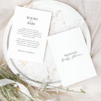 Livres De Baby shower Simple Et Minimaliste Blanc