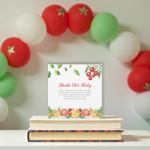 Carte D'accompagnement Livres de Baby Shower sur le thème de la nourritur