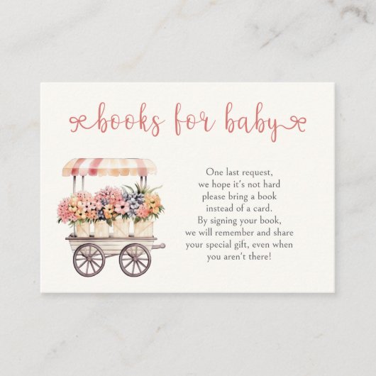 Carte D'accompagnement Livres de Baby showers cultivés localement pour bé (Devant)