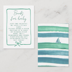 Carte D'accompagnement Livres de bain de bébé Ocean Green aquarelle pour