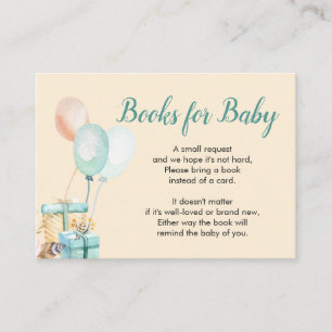 Carte D'accompagnement Livres de ballons et de cadeaux pour bébé