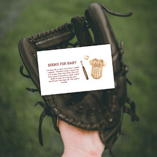 Carte D'accompagnement Livres de baseball Neutral Slugger pour Baby Showe