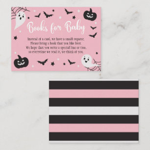 Carte D'accompagnement Livres de bébé pour la fête prénatale d'Halloween