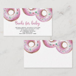 Carte D'accompagnement Livres de beignets roses pour bébé