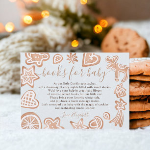 Carte D'accompagnement Livres de biscuits de Noël pour baby shower