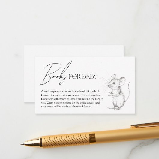 Carte D'accompagnement Livres de bois de forêt antique pour bébé (Devant/Arrière en situation)