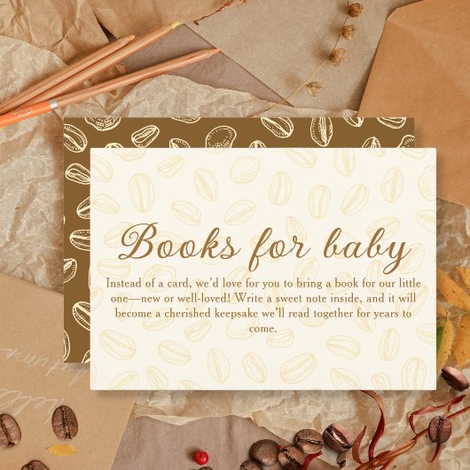 Carte D'accompagnement Livres de café pour Baby shower