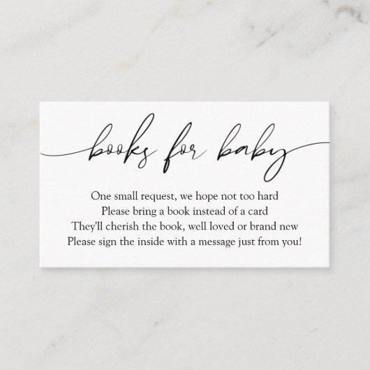 Carte D'accompagnement Livres de calligraphie moderne pour la demande béb (Devant)