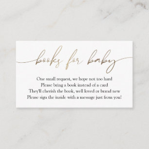 Carte D'accompagnement Livres de calligraphie or moderne pour Baby Reques