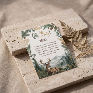 Carte D'accompagnement Livres de cerfs forestiers pour la douche de bébé