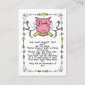 Carte D'accompagnement Livres de cigognes dessinés à la main pour bébé (Devant)