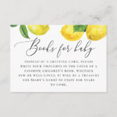 Carte D'accompagnement Livres de citron pour bébé. Baby shower botanique  (Devant)