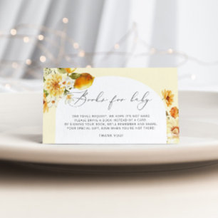 Carte D'accompagnement Livres de citron pour billet bébé. Livres Citrus p