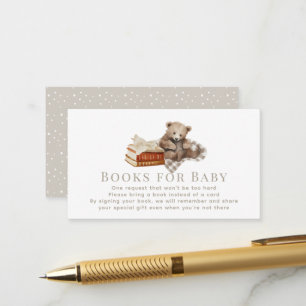 Carte D'accompagnement Livres de couverture de petit ours Boho pour bébé