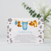 Carte D'accompagnement Livres de Cowboy pour Baby Insert Card Boy (Debout devant)