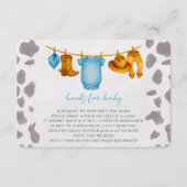 Carte D'accompagnement Livres de Cowboy pour Baby Insert Card Boy (Devant)