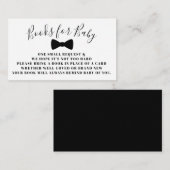 Carte D'accompagnement Livres de Cravate de Bow Noir pour Baby Book Deman (Devant / Derrière)