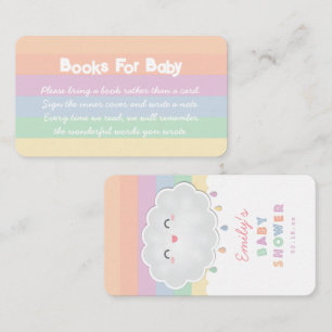 Carte D'accompagnement Livres de douche pour bébé avec des gouttes de plu