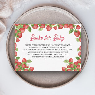 Carte D'accompagnement Livres de douche pour bébé Strawberry Berry Sweet 