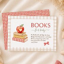 Livres de douche pour bébé thème pomme rouge à car
