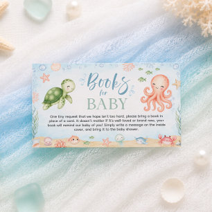 Carte D'accompagnement Livres de Fête de Bébé Océan Bientôt Bébé