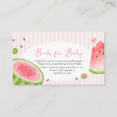 Carte D'accompagnement Livres de Fête de Naissance Bébé Pastèque (Devant)
