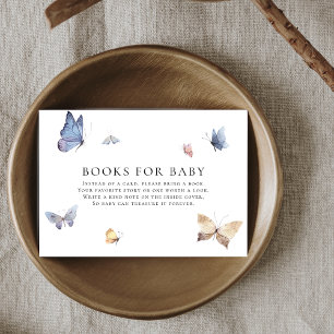 Carte D'accompagnement Livres de Fête de Naissance Fille Papillon pour Bé