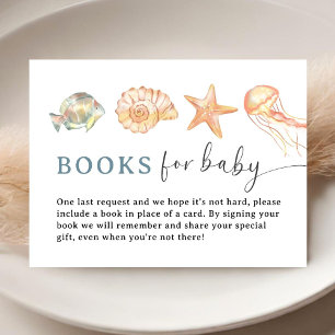 Carte D'accompagnement Livres de Fête de Naissance sous l'Océan pour Bébé