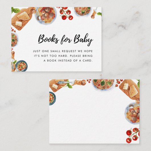 Carte D'accompagnement Livres de Fête Prénatale Bébé Boulette de Viande I (Devant / Derrière)