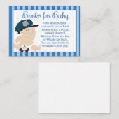 Carte D'accompagnement Livres de fête prénatale pour bébé Policier Bébé F (Devant / Derrière)