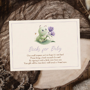 Carte D'accompagnement Livres de fête prénatale pour bébé sur la chenille