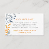 Carte D'accompagnement Livres de feuillage d'automne simples pour bébé (Devant)