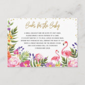 Carte D'accompagnement Livres de Flamant rose pour bébé Tropical Floral é (Devant)