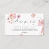 Carte D'accompagnement Livres de fleurs de cerisiers pour billet bébé (Devant)