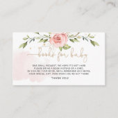 Carte D'accompagnement Livres de fleurs d'or pour bébé (Devant)