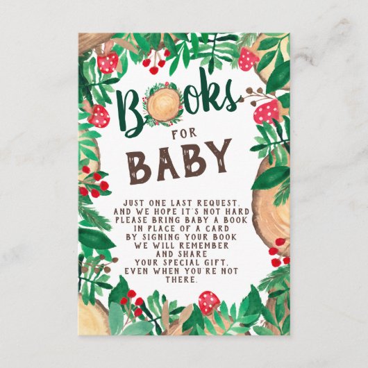 Carte D'accompagnement Livres de forêt pour bébé (Devant)