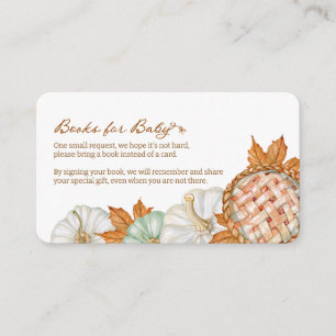 Carte D'accompagnement Livres de gâteau de citrouille aquarelle d'automne