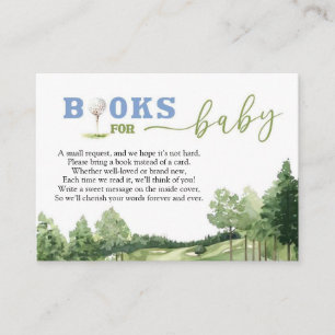 Carte D'accompagnement Livres de golf bleu garçon pour bébé Shower Par-Te