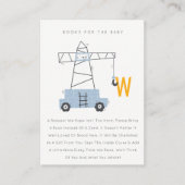 Carte D'accompagnement Livres De Grue De Construction Cute Pour Baby show (Devant)