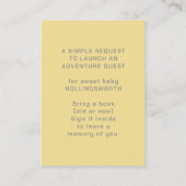 Carte D'accompagnement Livres de lancement de fusée pour Baby Grey & Oran (Dos)