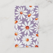 Carte D'accompagnement Livres de marguerites aquarelles et papillon pour  (Dos)