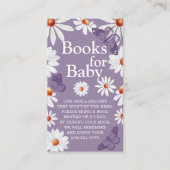 Carte D'accompagnement Livres de marguerites aquarelles et papillon pour  (Devant)